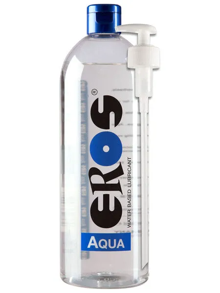 Eros Sexual Health Wellbeing EROS AQUA Water Based Lubricant Bottle with Pump 1000 ml Eros Sexual Health Wellbeing EROS AQUA Water Based Lubricant Bottle with Pump 1000 ml