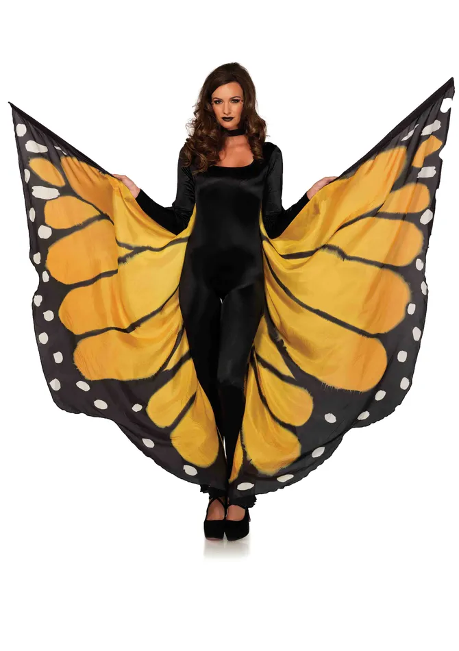 Festival Butterfly Wing Halter Cape Orange One Size Black Leg Avenue Bodystockings Playsuits Festival Butterfly Wing Halter Cape Orange One Size Black Leg Avenue Bodystockings Playsuits