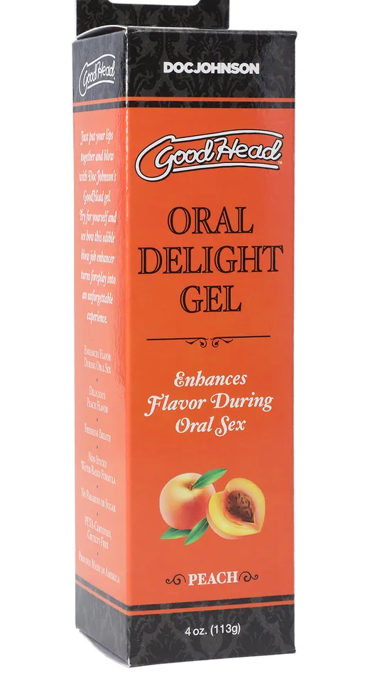 Goodhead Oral Delight Gel Peach 4 Oz Doc Johnson Enhancers