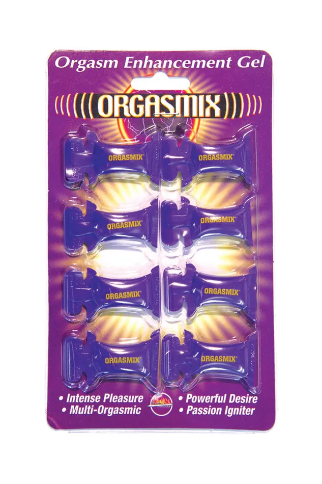 Hott Products Vibrators Orgasmix Pillow Packs Blister Card 8 Piece