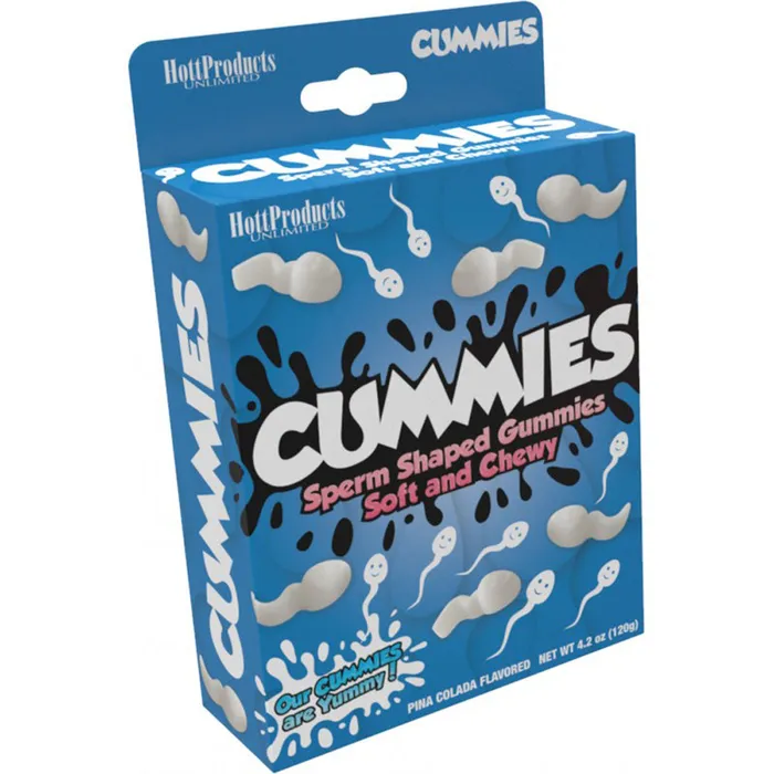 Hott Products Vibrators Sperm Shape Gummies Pina Colada Flavored 42oz