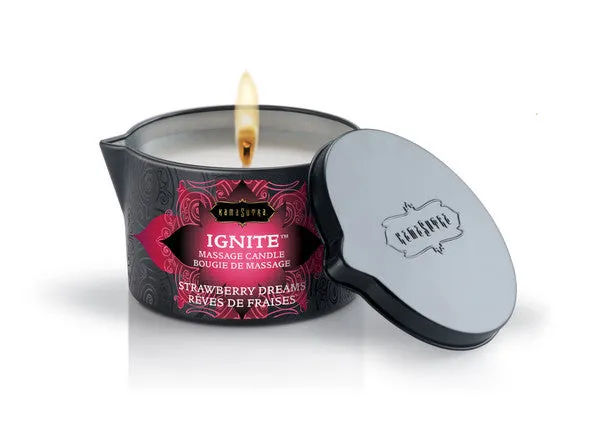 Kama Sutra IGNITE Massage Candle Strawberry Dreams Kama Sutra Products Couples