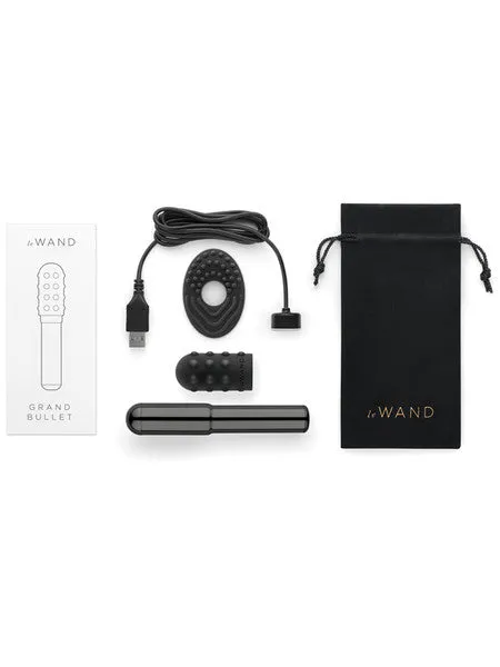 Le Wand Vibrators Le Wand Chrome Grand Bullet Black