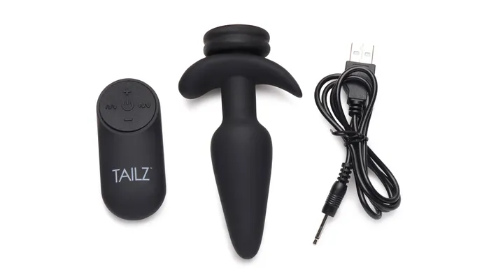 Male Sex Toys Interchangeable 10x Vibrating Small Silicone Anal Plug With Remote XR Brands Tailz Male Sex Toys Interchangeable 10x Vibrating Small Silicone Anal Plug With Remote XR Brands Tailz