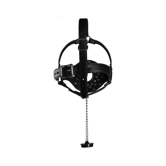Male Sex Toys Shots Toys Open Mouth Gag Head Harness with Plug Stopper