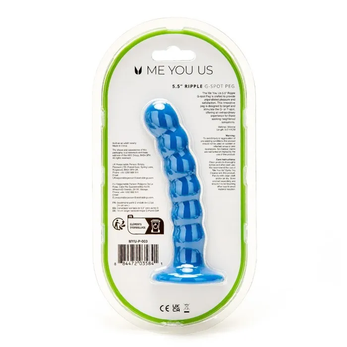 Me You Us Dildos Me You Us 55 Inch Ripple G Spot Peg Dildo