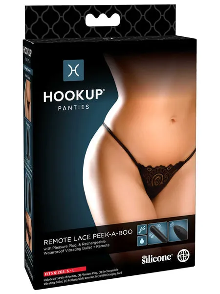 Pipedream Products Female Sex Toys Hookup Remote Lace PeekaBoo Fits Size SL Pipedream Products Female Sex Toys Hookup Remote Lace PeekaBoo Fits Size SL