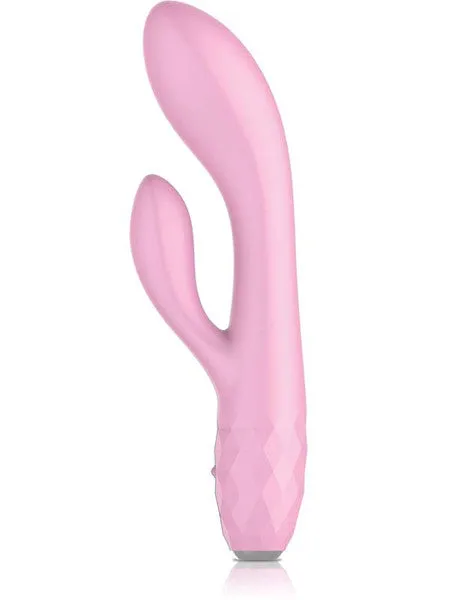 Playful Vibrators Diamonds The Queen GSpot Rabbit Vibe Pink