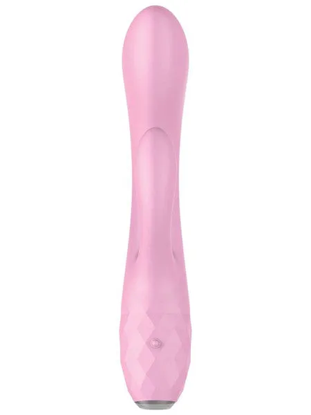 Playful Vibrators Diamonds The Queen GSpot Rabbit Vibe Pink