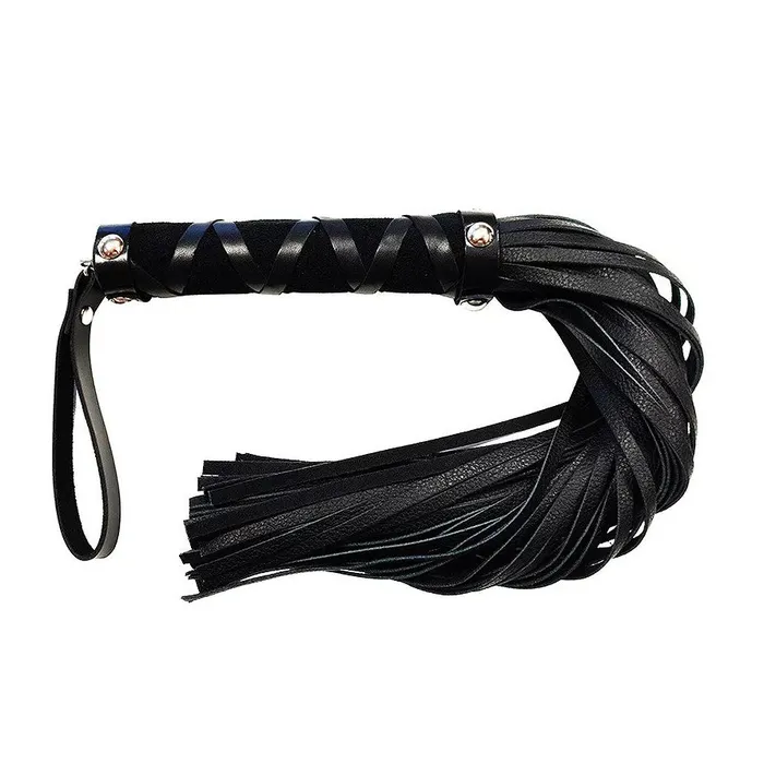 Rouge Garments Restraints Rouge Short Leather Flogger With Studs
