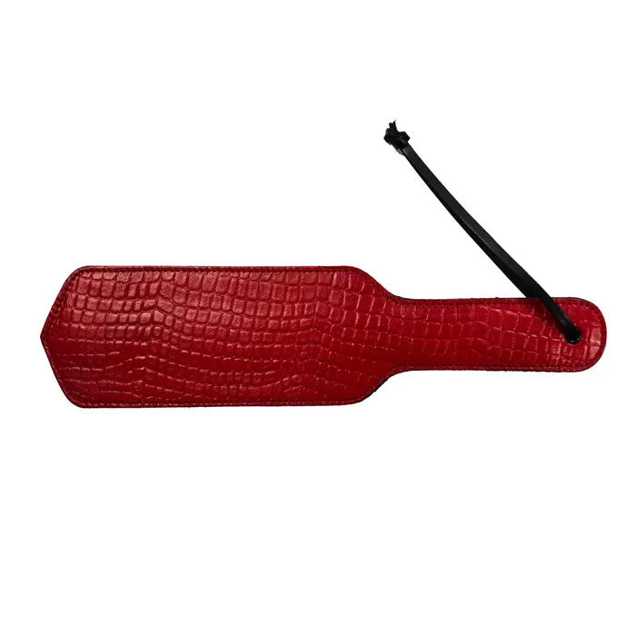 Rouge Garments Rouge Garments Leather Croc Print Paddle Restraints