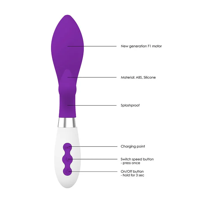 Shots Toys Vibrators Achelois Rechargeable Vibrator Purple Shots Toys Vibrators Achelois Rechargeable Vibrator Purple