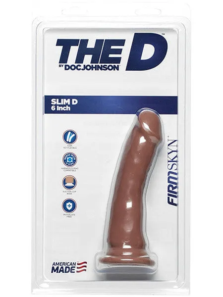 The D Slim D 6 Inch without Balls FIRMSKYN Caramel Doc Johnson Dildos