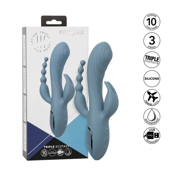 Triple Ecstasy Triple Motor Stimulator California Exotic Vibrators