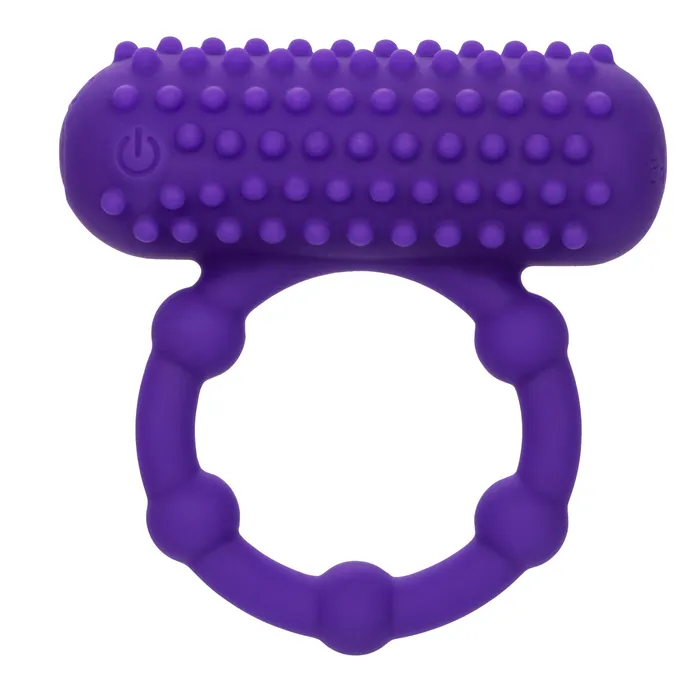 Vibrators CalExotics Silicone Rechargeable 5 Bead Maximus Ring Purple