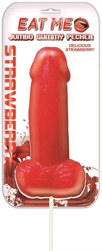 Vibrators Eat Me Jumbo Gummy Pecker Strawberry Hott Products