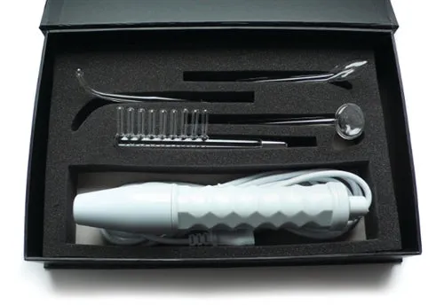 Vibrators Kinklab Neon Wand Electrosex Kit White Handle Red Electrode