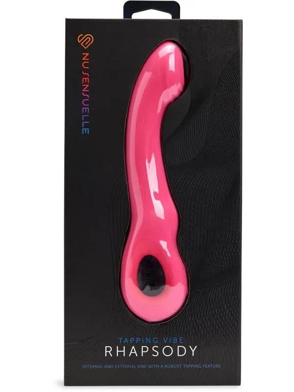Vibrators Novel Creations Nu Sensuelle Rhapsody Single Tapping Vibe Deep Pink