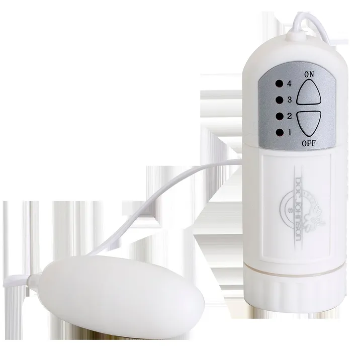 Vibrators White Nights Bullet and Controller White Doc Johnson