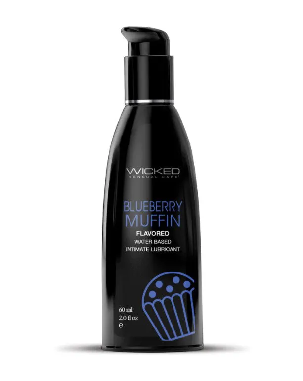 Wicked Sensual Care Aqua Blueberry Muffin Flavored Water Based Intimate Lubricant 2 Fl Oz Lubricants Wicked Sensual Care Aqua Blueberry Muffin Flavored Water Based Intimate Lubricant 2 Fl Oz Lubricants