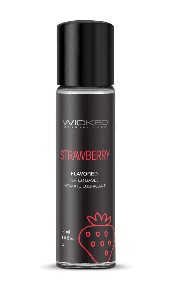 Wicked Sensual Care Lubricants Aqua Strawberry Flavored Water Based Intimate Lubricant 1 Fl Oz Wicked Sensual Care Lubricants Aqua Strawberry Flavored Water Based Intimate Lubricant 1 Fl Oz