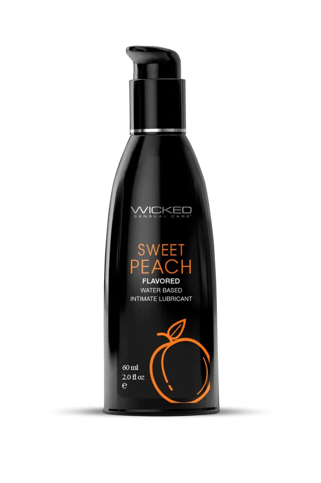 Wicked Sensual Care Lubricants Aqua Sweet Peach Flavored Water Based Intimate Lubricant 2 Fl Oz Wicked Sensual Care Lubricants Aqua Sweet Peach Flavored Water Based Intimate Lubricant 2 Fl Oz