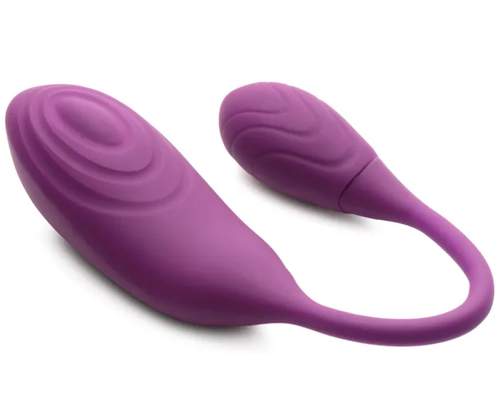 XR Brands inmi Vibrators Slim Pulse 7x Pulsing Clit Stimulator and Vibrating Egg Purple