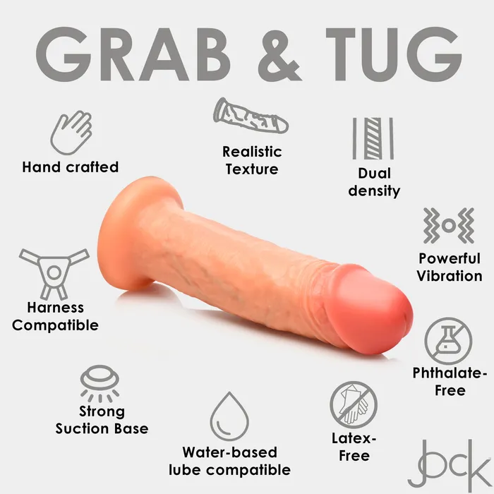 10X Real Skin 8 inch Vibrating Dildo Curve Toys Dildos