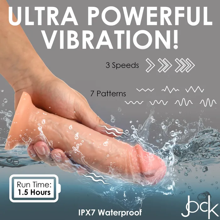 10X Real Skin 8 inch Vibrating Dildo Curve Toys Dildos