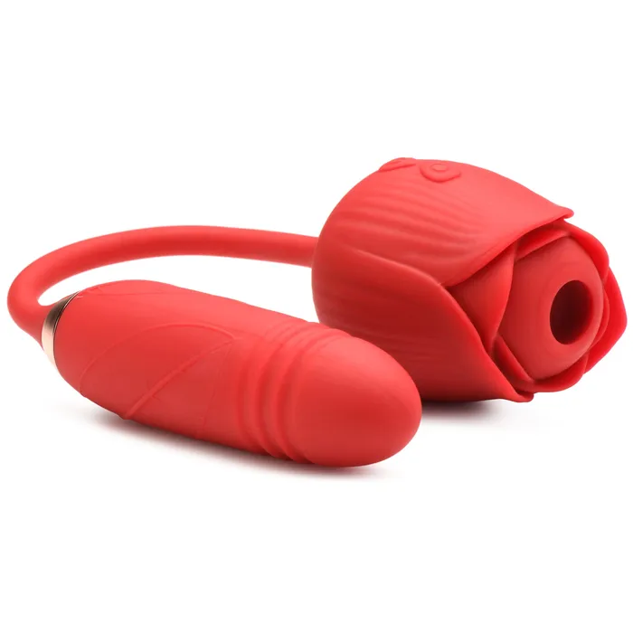 10X Romping Rose Suction and Thrusting Vibrator XR Brands Vibrators