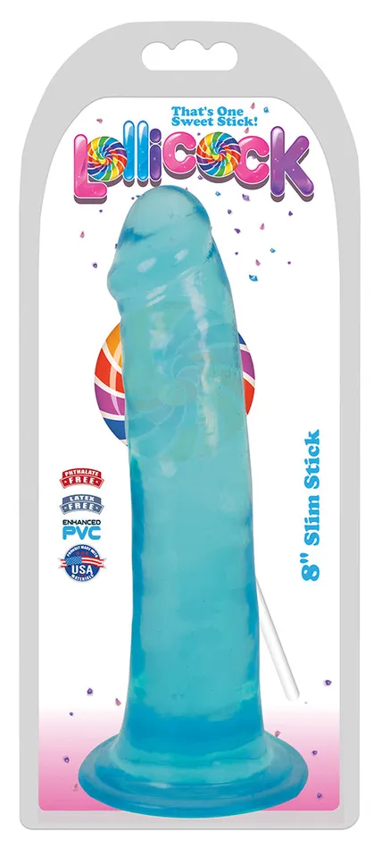 Curve Toys Dildos 8 Inch Slim Stick Berry Ice Dildo Curve Toys Dildos 8 Inch Slim Stick Berry Ice Dildo