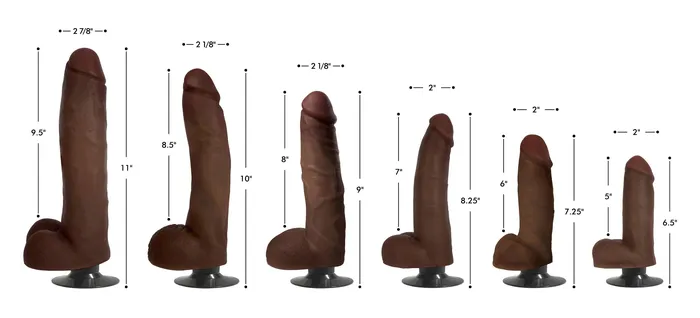 Curve Toys Dildos Jock Dark Vibrating Dildo with Balls 8 Inch