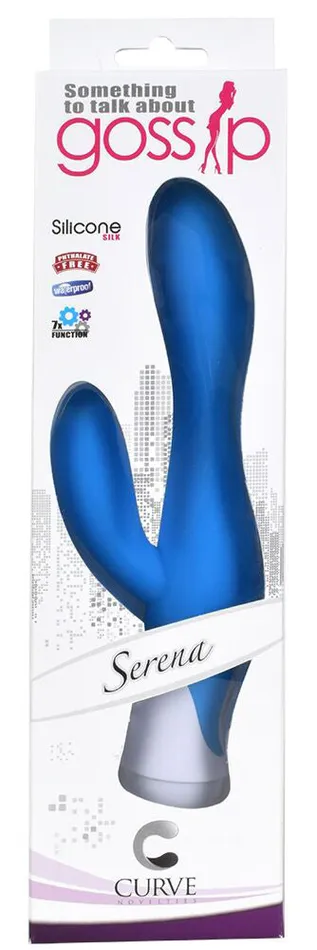 Curve Toys Vibrators Serena 7 Speed Silicone Rabbit Vibe Blue Curve Toys Vibrators Serena 7 Speed Silicone Rabbit Vibe Blue