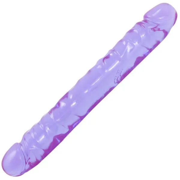 Dildos Crystal Jellies 12 in Jr Double Dong Purple