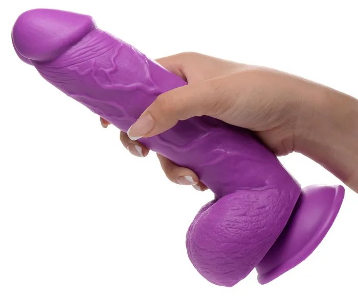 Dildos XR Brands 825 Inch Dildo with Balls Purple