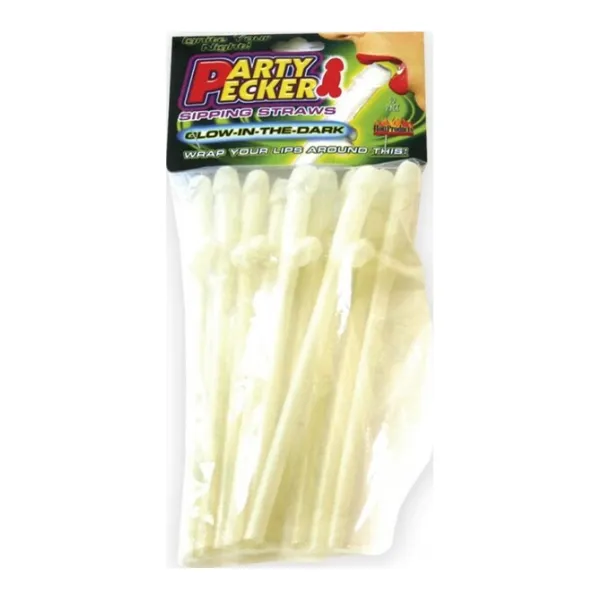 Hott Products Unlimited Dildos Party Pecker Sipping Straws GlowInTheDark