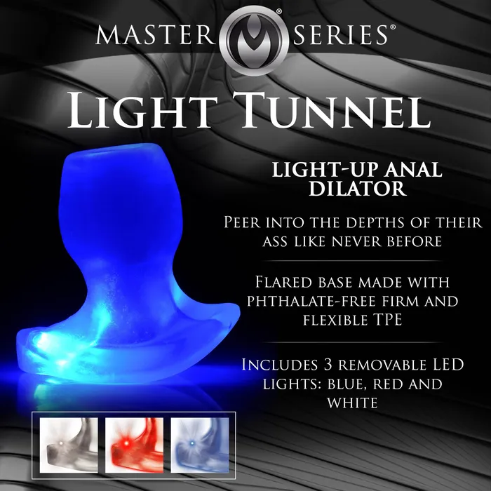 Male Sex Toys XR Brands LightTunnel LightUp Anal Dilator Medium