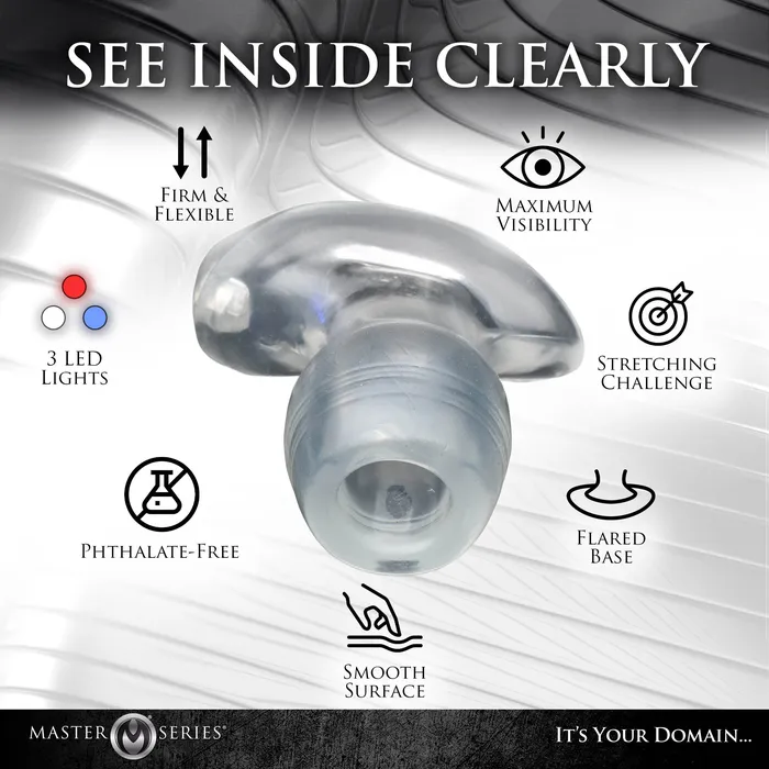 Male Sex Toys XR Brands LightTunnel LightUp Anal Dilator Medium