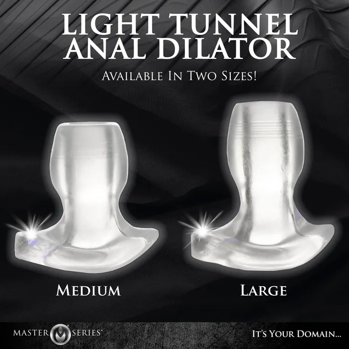 Male Sex Toys XR Brands LightTunnel LightUp Anal Dilator Medium