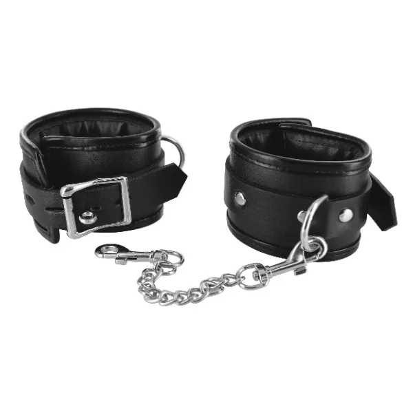 onestopadultshopau Couples Locking Padded Wrist Cuffs with Chain