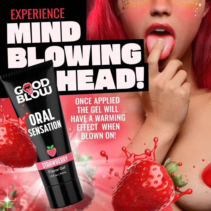 Oral Sensation Flavor Gel POP Display StrawberryCotton Candy XR Brands Enhancers