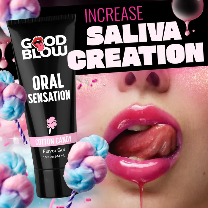 Oral Sensation Flavor Gel POP Display StrawberryCotton Candy XR Brands Enhancers