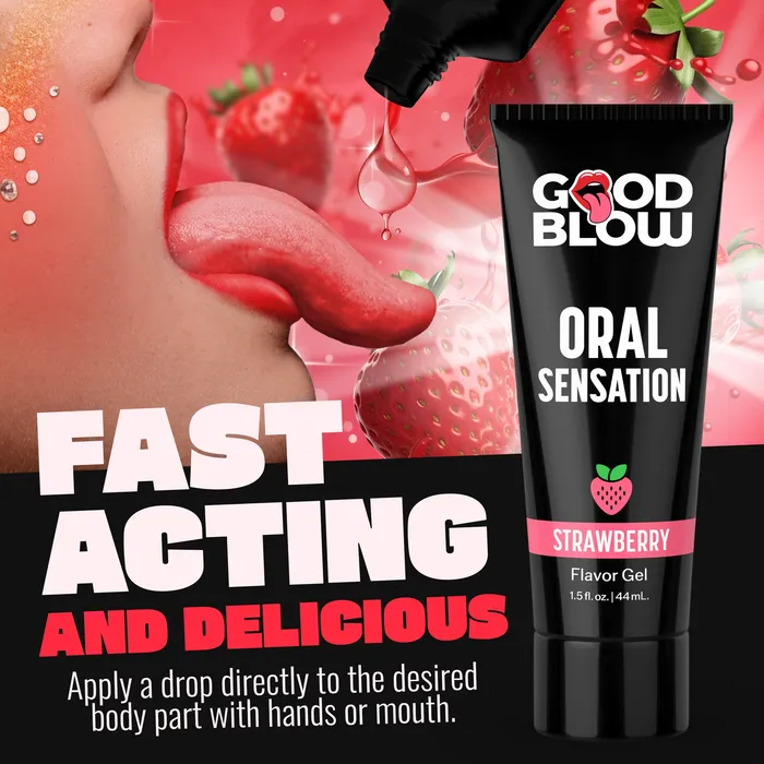 Oral Sensation Flavor Gel POP Display StrawberryCotton Candy XR Brands Enhancers