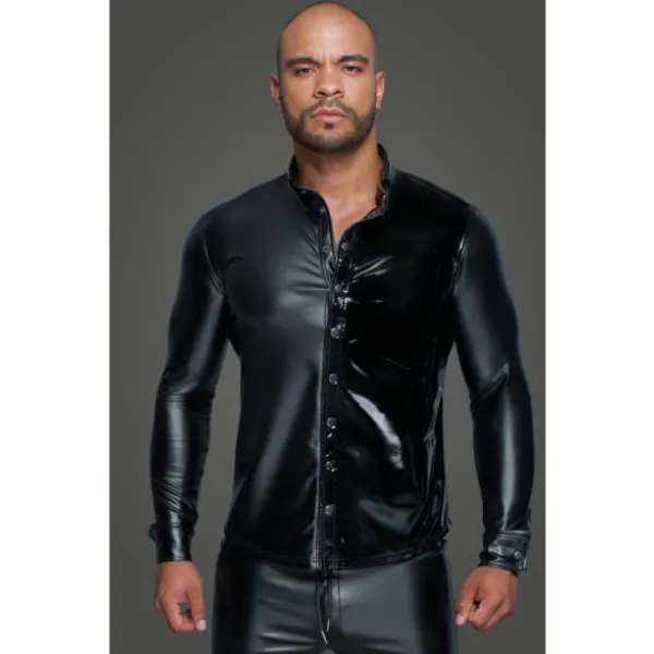 Powerwetlook PVC Long Sleeved Shirt w Button Placket S OSAS Female Sex Toys Powerwetlook PVC Long Sleeved Shirt w Button Placket S OSAS Female Sex Toys