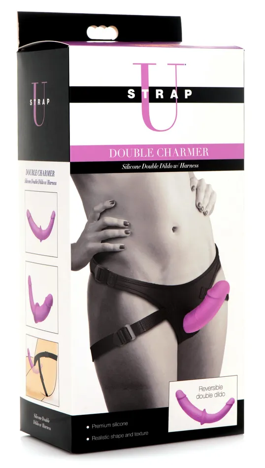 Silicone Double Dildo with Harness XR Brands Female Sex Toys