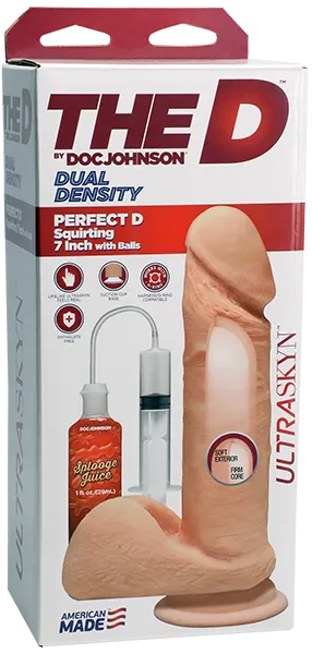 The D Perfect D Squirting 7 with Balls Doc Johnson Dildos