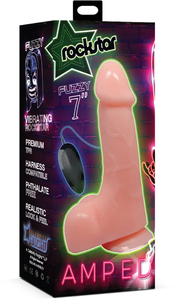 Vibrators Fuzzy 7 w Free Wetstuff Lube Celebrity Knights
