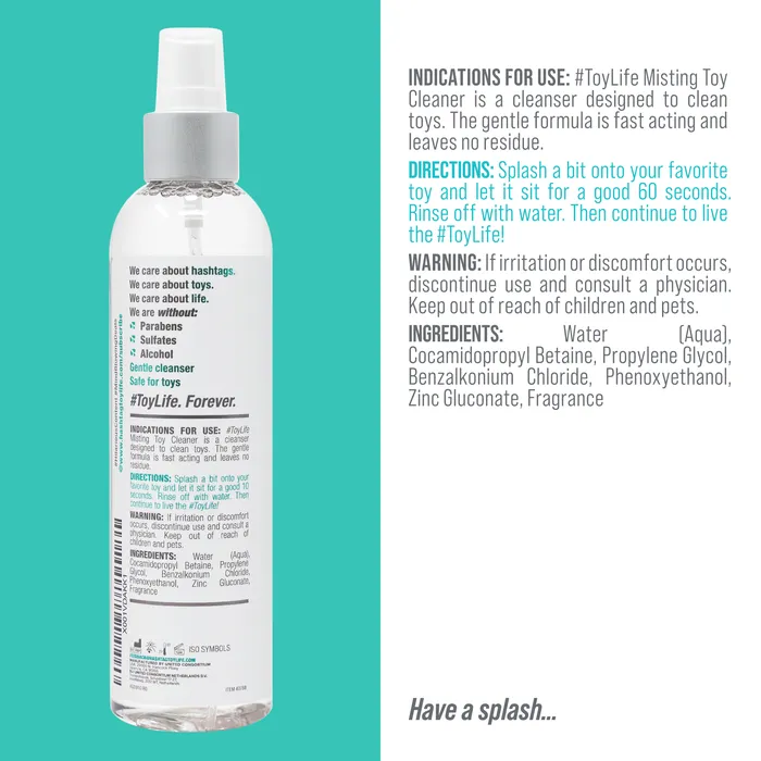 Vibrators Misting AntiBacterial AllPurpose Toy Cleaner Lubelife