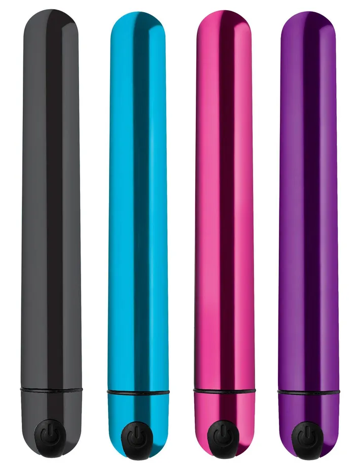 Vibrators XR Brands 10X Slim Metallic Bullet Purple