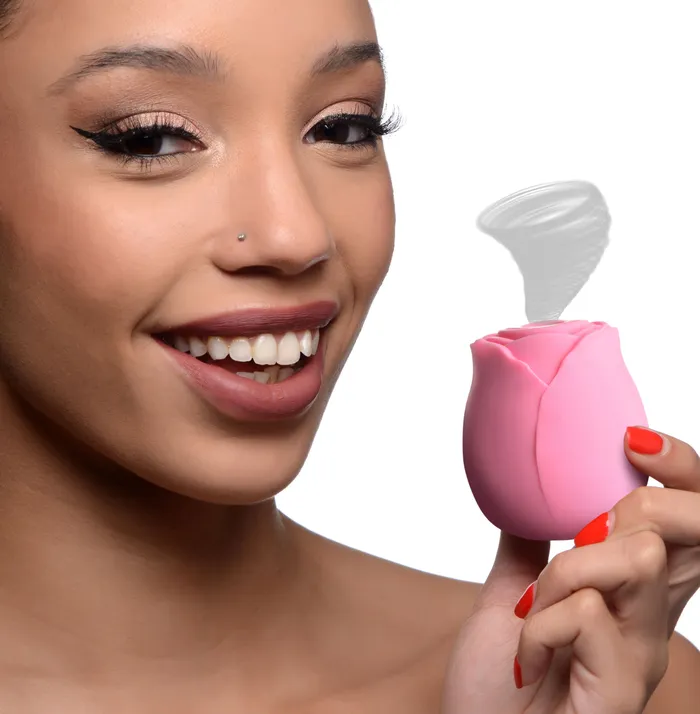Vibrators XR Brands The Rose Lovers Gift Box 10x Clit Suction Rose Pink